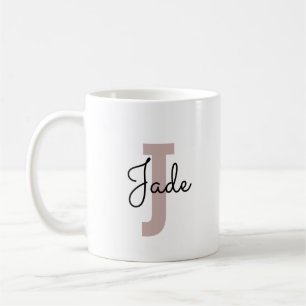 Personalised Initial and Name Monogram Custom Coffee Mug
