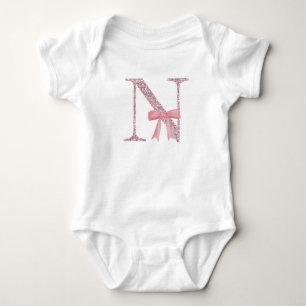 Personalised Initial Baby Girl "N" Bodysuit