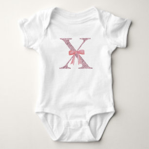 Personalised Initial Baby Girl "X" Bodysuit