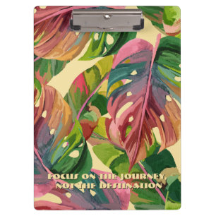 Personalised Initial Botanical Vibrant Floral Desk Clipboard