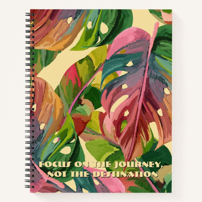 Personalised Initial Botanical Vibrant Floral Notebook (Front)