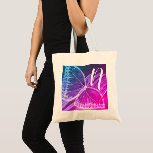 Personalised Initial Butterfly Shopper Tote Bag