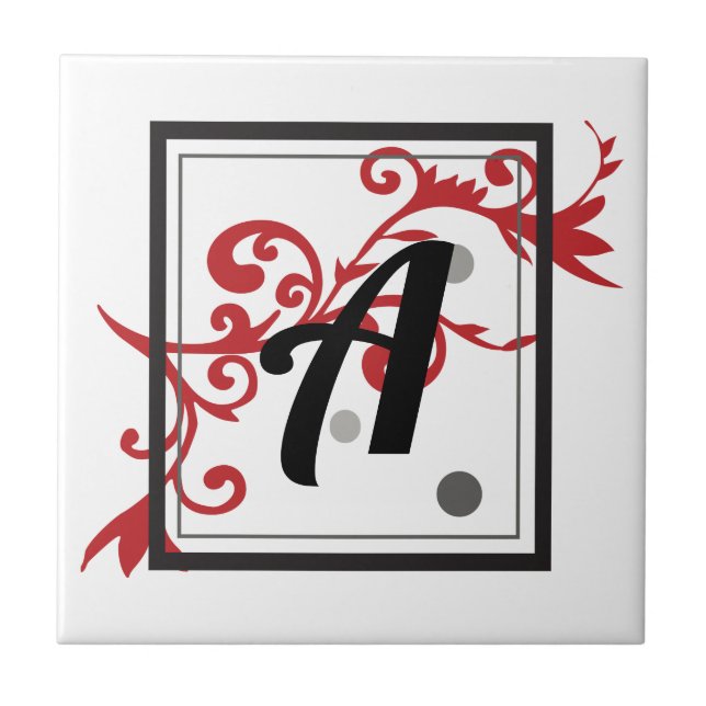 Personalised Initial Ceramic Tile (Front)