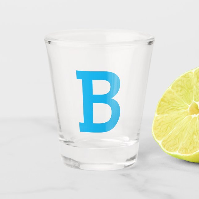Personalised Initial Letter Shot Glass (Front)