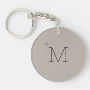 Personalised Initial Minimalist Trendy Key Ring