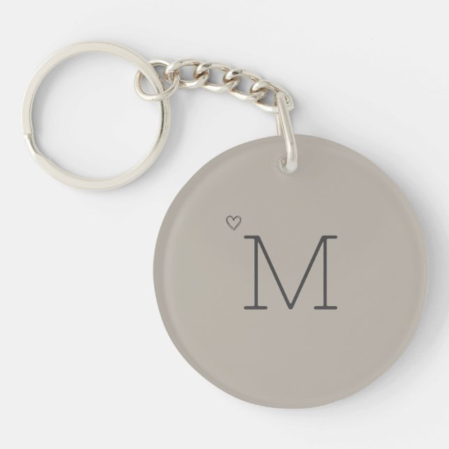 Personalised Initial | Minimalist Trendy Key Ring (Front)