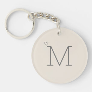 Personalised Initial Modern Key Ring