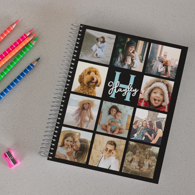 Personalised Initial Monogram 11 Photo Grid Yearly Planner (Creator Uploaded)