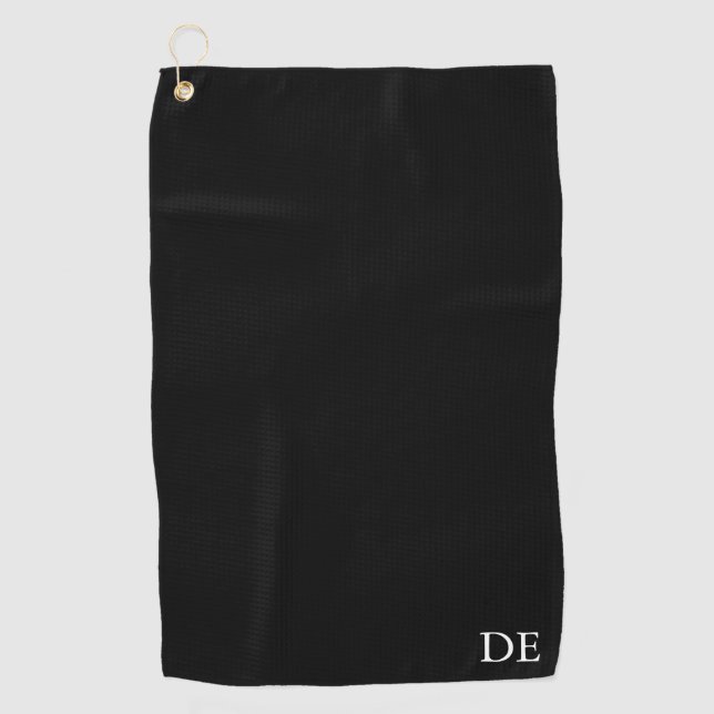 Personalised Initial Monogram Groomsman Gift Golf Towel (Front)