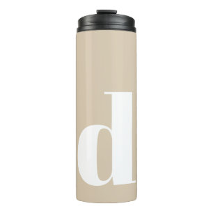 Personalised Initial Monogram Modern Simple Thermal Tumbler