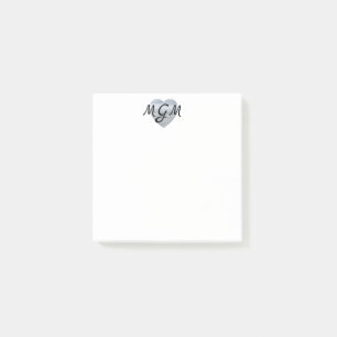 Personalised Initial Monogram Post-it Notes