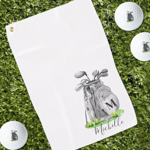 Personalised Initial Name Monogram Golf Towel
