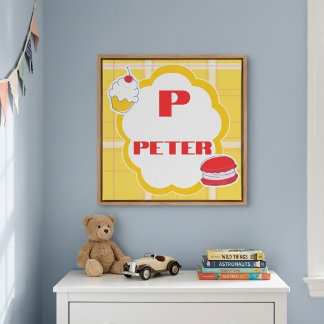 Personalised Initial & Name Monogram Wall Art
