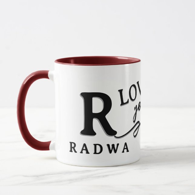 Personalised Initial & Name Mug & GIFT (Left)