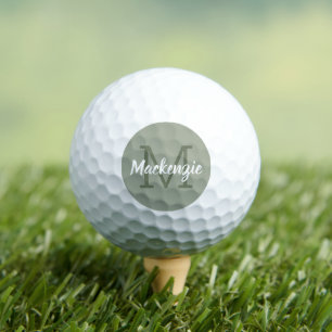 Personalised Initial Name Sage Green  Golf Balls