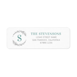 Personalised Initial Return Address Labels