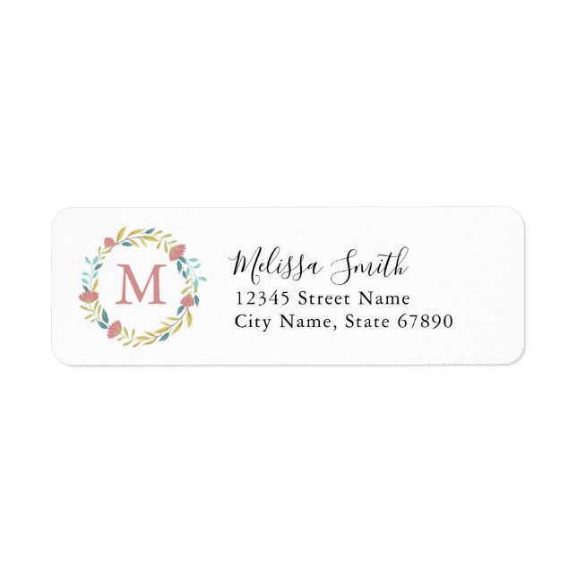 Personalised Initial Return Address Labels (Front)