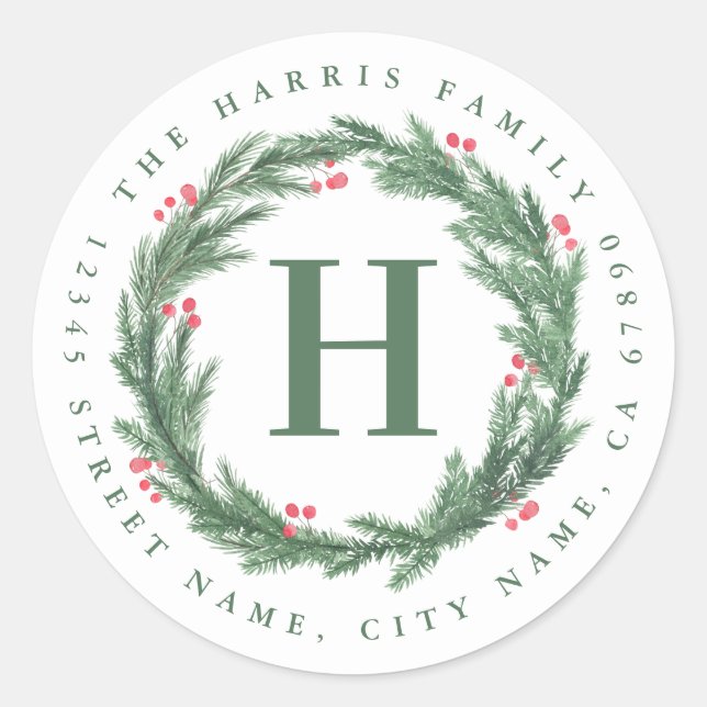 Personalised Initial Round Stickers (Front)