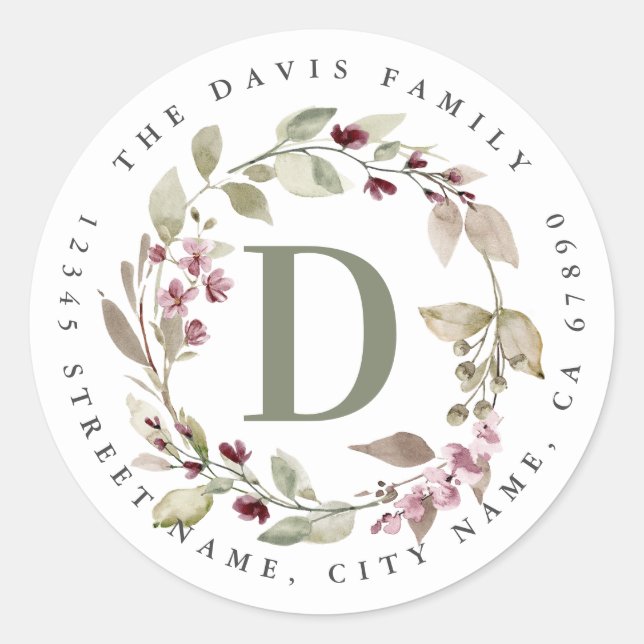 Personalised Initial Round Stickers (Front)