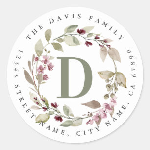 Personalised Initial Round Stickers