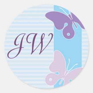 Personalised Initial Sticker - Butterflies