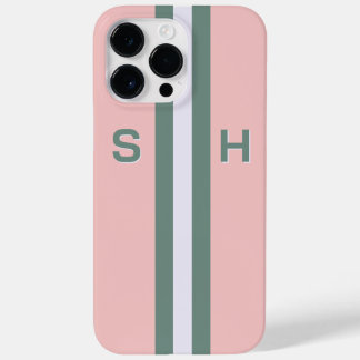 Personalised initial stripe Case-Mate iPhone 14 pro max case