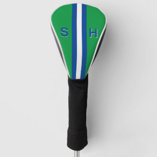 Personalised initial stripe golf head cover