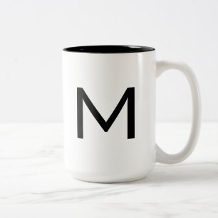 Personalised INITIAL Two-Tone Coffee Mug
