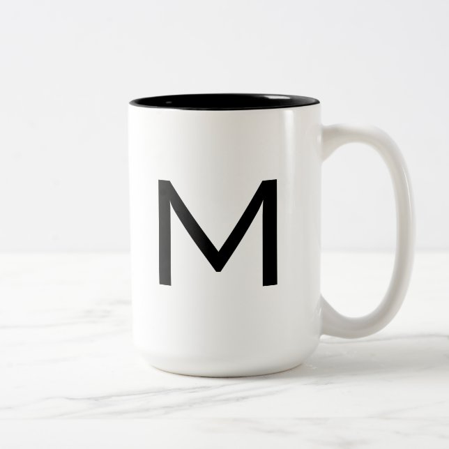 Personalised INITIAL  Two-Tone Coffee Mug (Right)