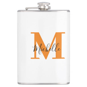 Personalised Initials and Name Monogram Hip Flask