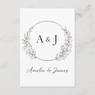 Personalised Initials Design Enclosure Card