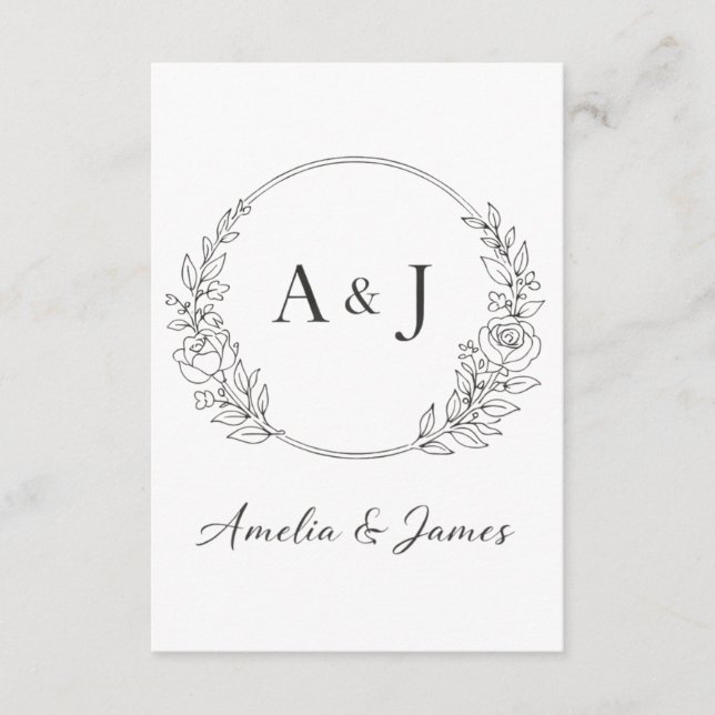 Personalised Initials Design Enclosure Card (Front)