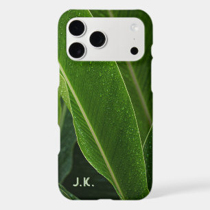 Personalised initials & rainy leaves