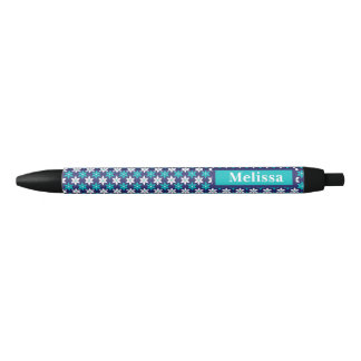 Personalised Ink pen, Geometric design Black Ink Pen