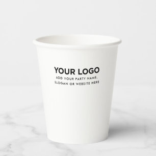 Personalised Inline Logo and Text Paper Cups