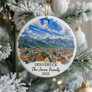 Personalised Innsbruck Ceramic Ornament, Custom Au Ornament