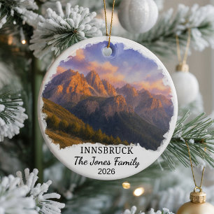 Personalised Innsbruck Ceramic Ornament, Custom Au Ornament