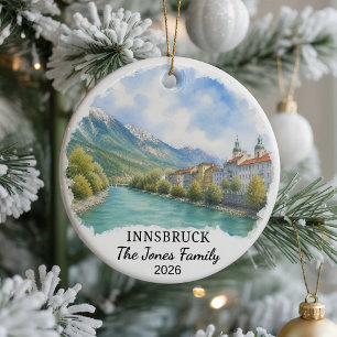 Personalised Innsbruck Ceramic Ornament, Custom Au Ornament
