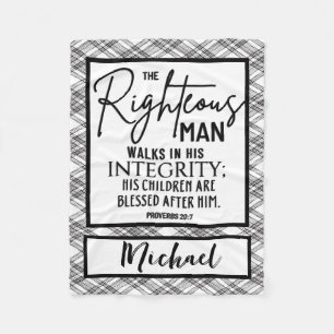 Personalised Inspirational Christian Bible Verse Fleece Blanket