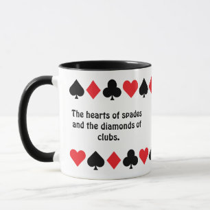 Personalised Inspirational Playing Cards Suits Mug