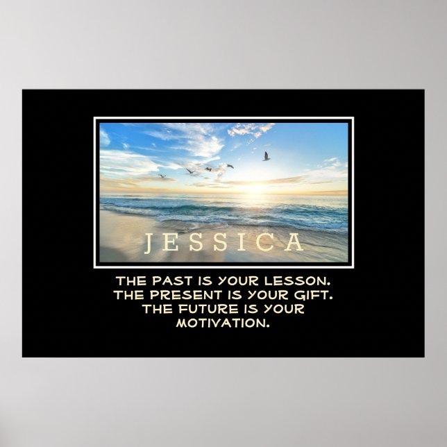 Personalised Inspirational Quote Future Motivation Poster (Front)