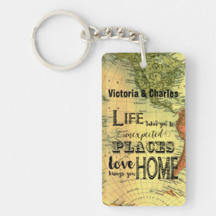 Personalised Inspirational Quote Key Ring