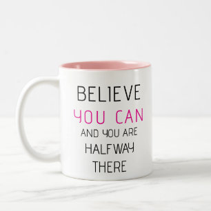 Personalised Inspirational Quote Two-Tone Coffee Mug