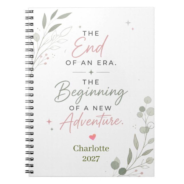 Personalised Inspirational Retirement coworker  Notebook (Front)