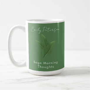 Personalised Inspirational Sage Morning Thoughts Coffee Mug