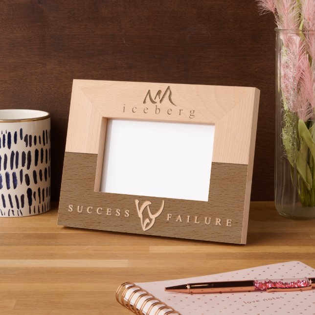 Personalised Inspirational Success Failure Iceberg Etched Frames (Left)