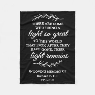 Personalised Inspirational The Light Remains Fleece Blanket
