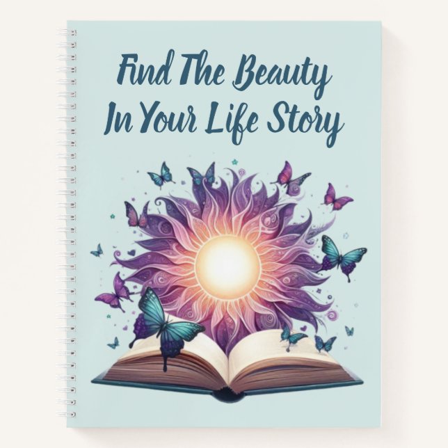 Personalised Inspirational Watercolor Butterfly  Notebook (Front)