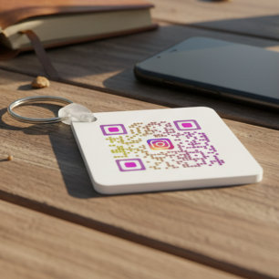 Personalised Instagram QR Code  Key Ring