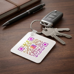 Personalised Instagram QR Code Key Ring